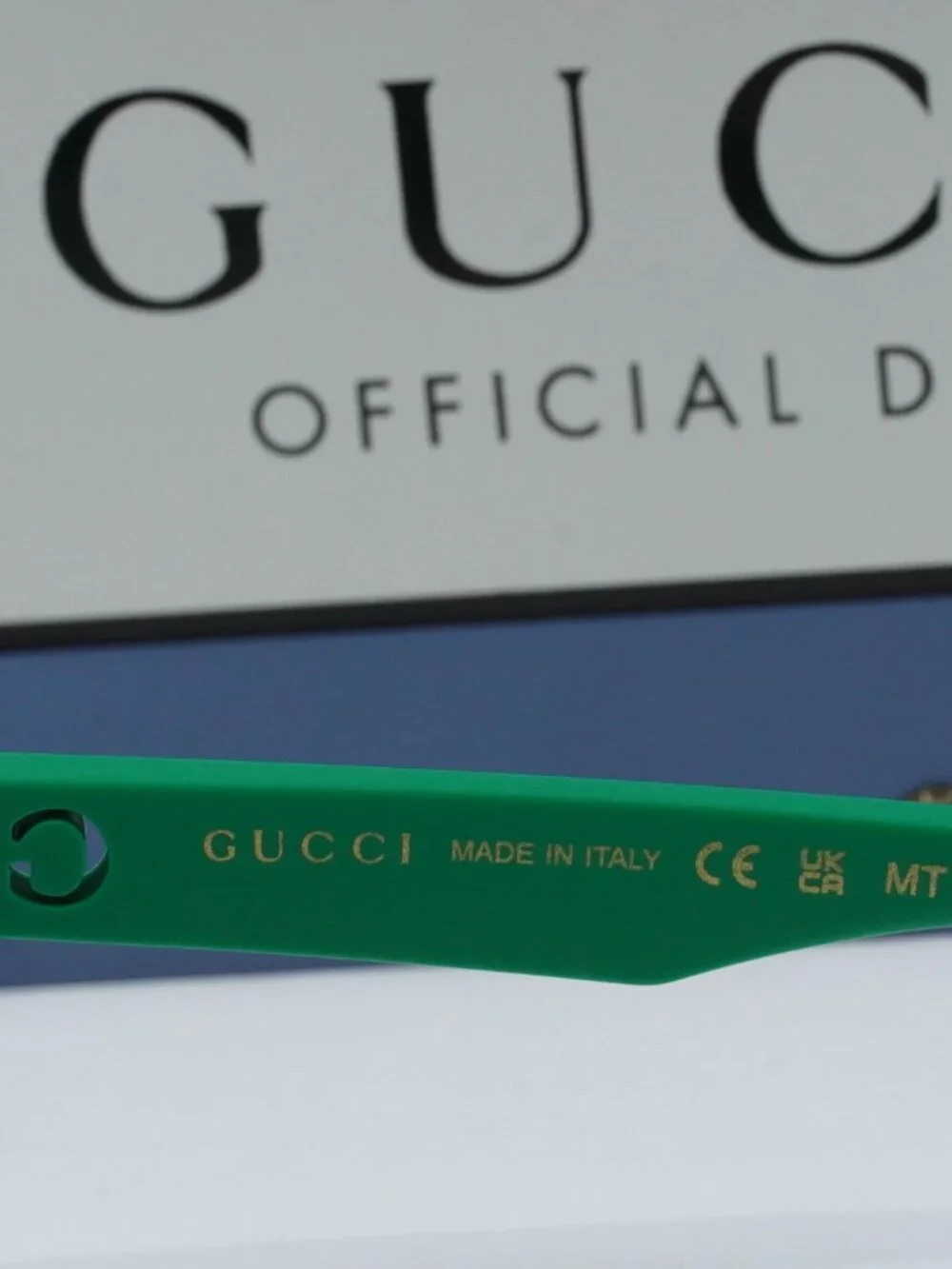 Gucci GG1571S 004 Women Square Sunglasses - Green / Blue